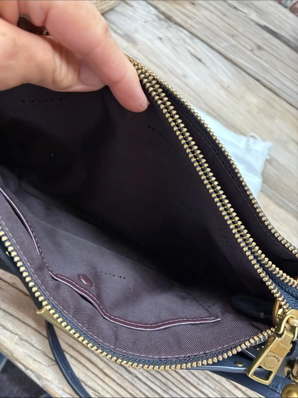 Authentic Coach Dreamer Shoulder Bag in Midnight Navy 54070
